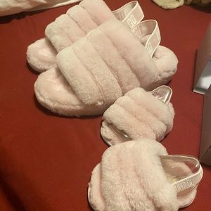 Fluff yeah UGG slippers (mommy and me set)